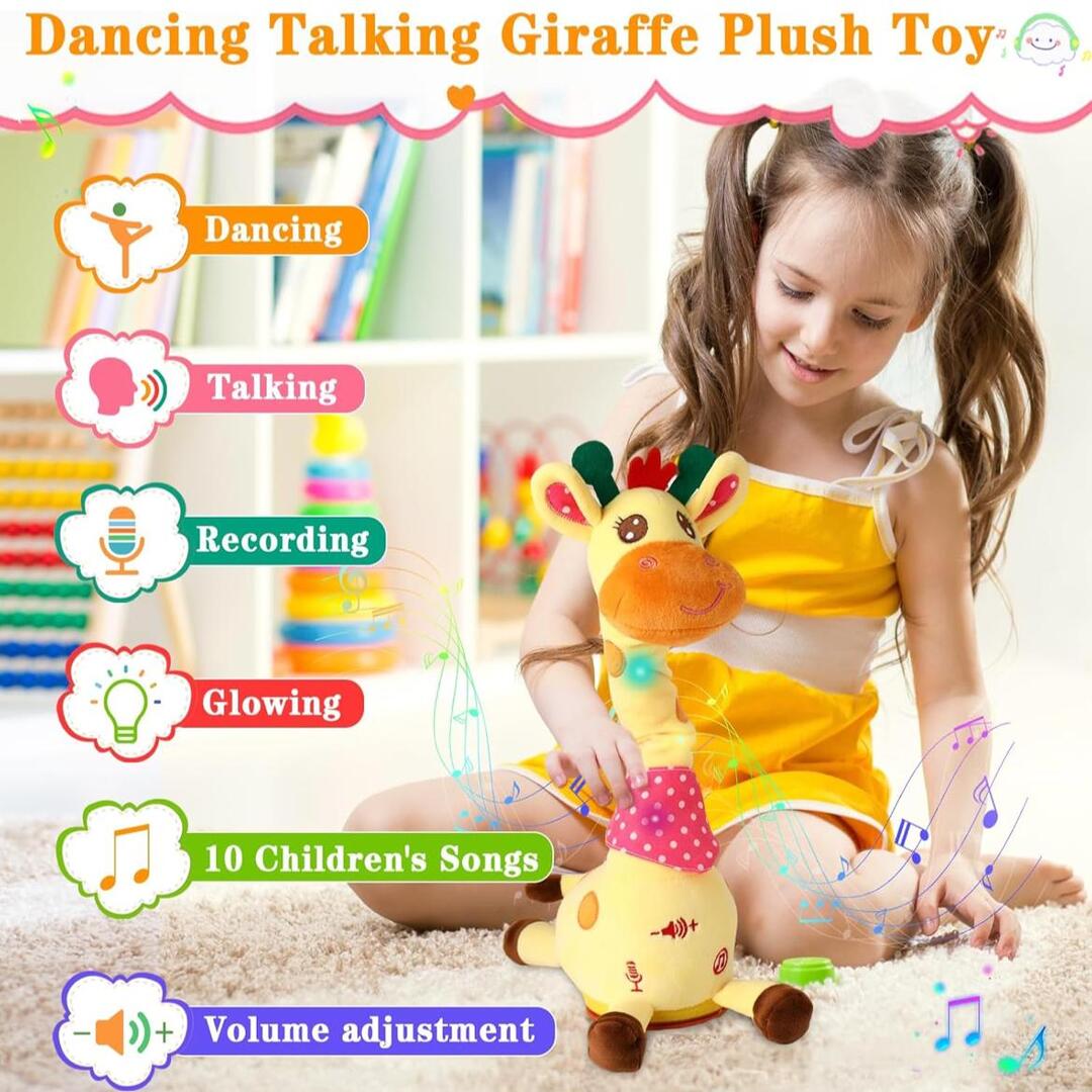 EchoGiraffe | Interactieve Zingende & Dansende Knuffel met Spraakherhaling