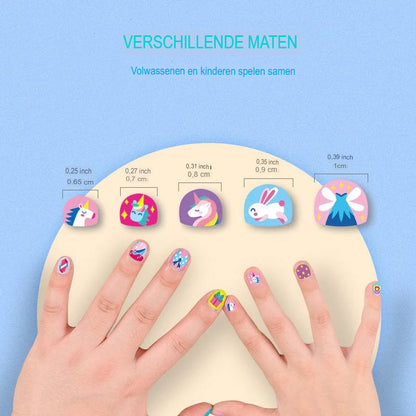 NailFun | Kinder Nagelstickers met Kleurrijke Patronen