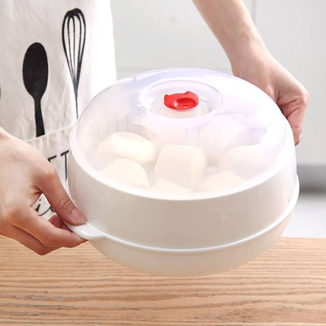 QuickSteam | Dubbel-Laagse Magnetron & Stoommand voor Snel en Gezond Koken