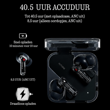Nethos | Premium Draadloze ANC Oordopjes