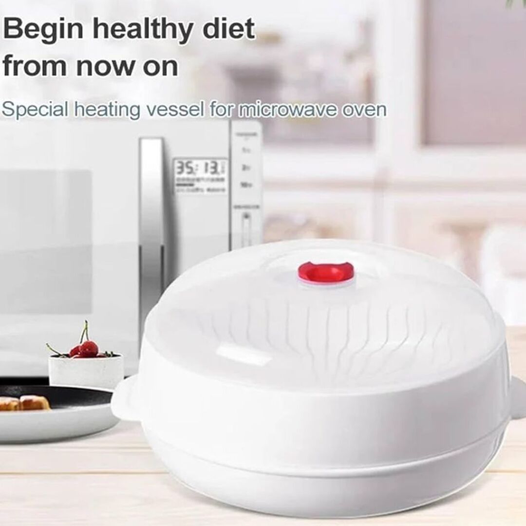 QuickSteam | Dubbel-Laagse Magnetron & Stoommand voor Snel en Gezond Koken