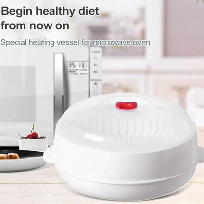 QuickSteam | Dubbel-Laagse Magnetron & Stoommand voor Snel en Gezond Koken