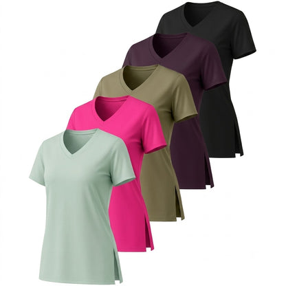 ActiveFit | 5-Pack Zachte V-Hals Sportshirts