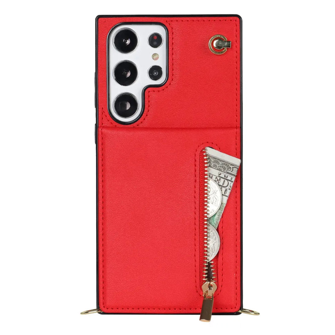 UrbanLoop | Crossbody Beschermhoes met Ritsvak & Kaartsleuven voor Smartphone