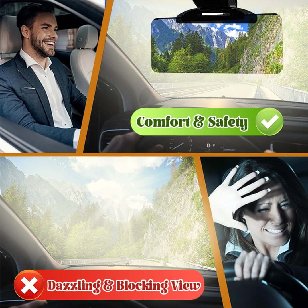 DriveShield | Gepolariseerde zonneklep voor helder zicht en minder verblinding tijdens het rijden