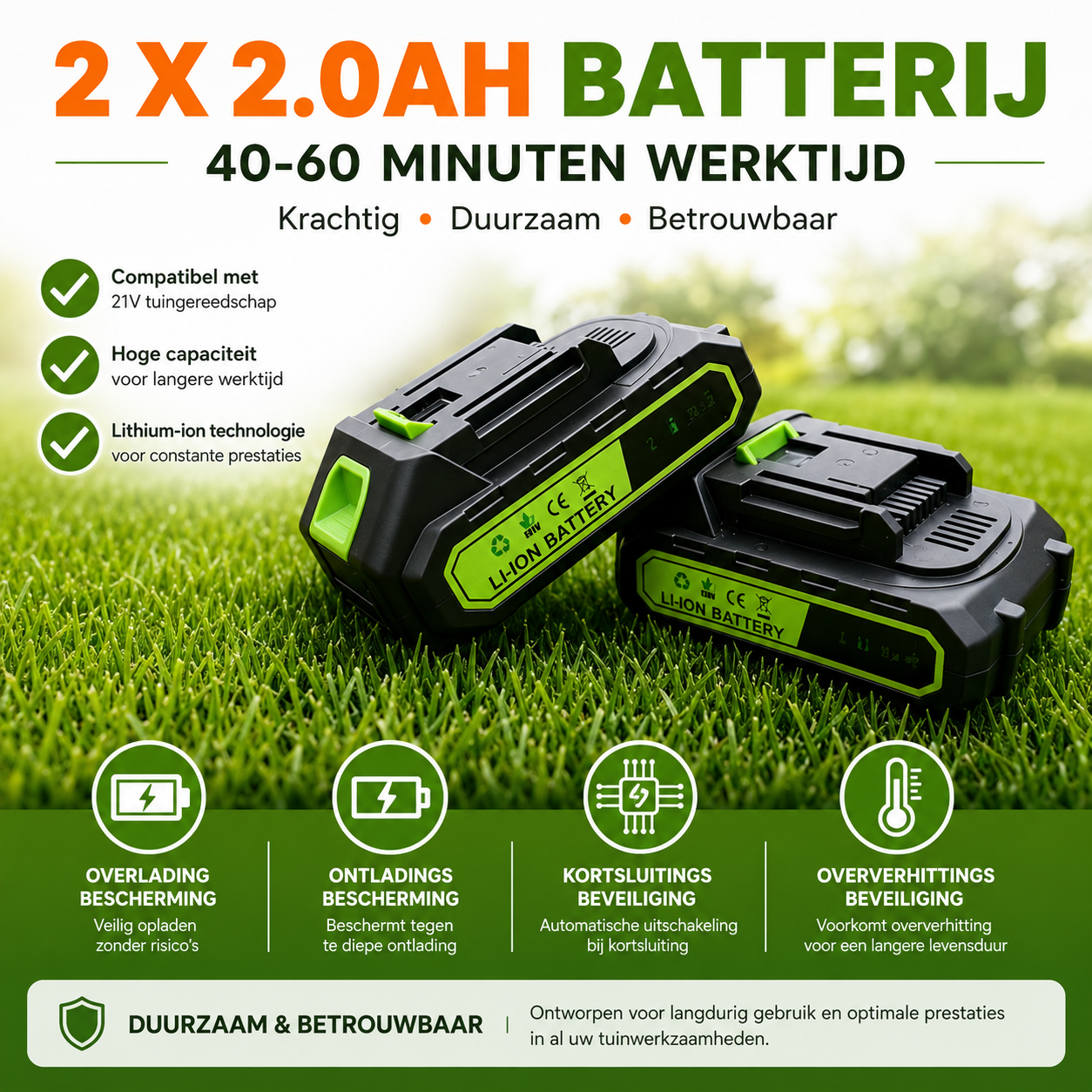 TrimFlex | Draadloze Grastrimmer met Verstelbare Steel