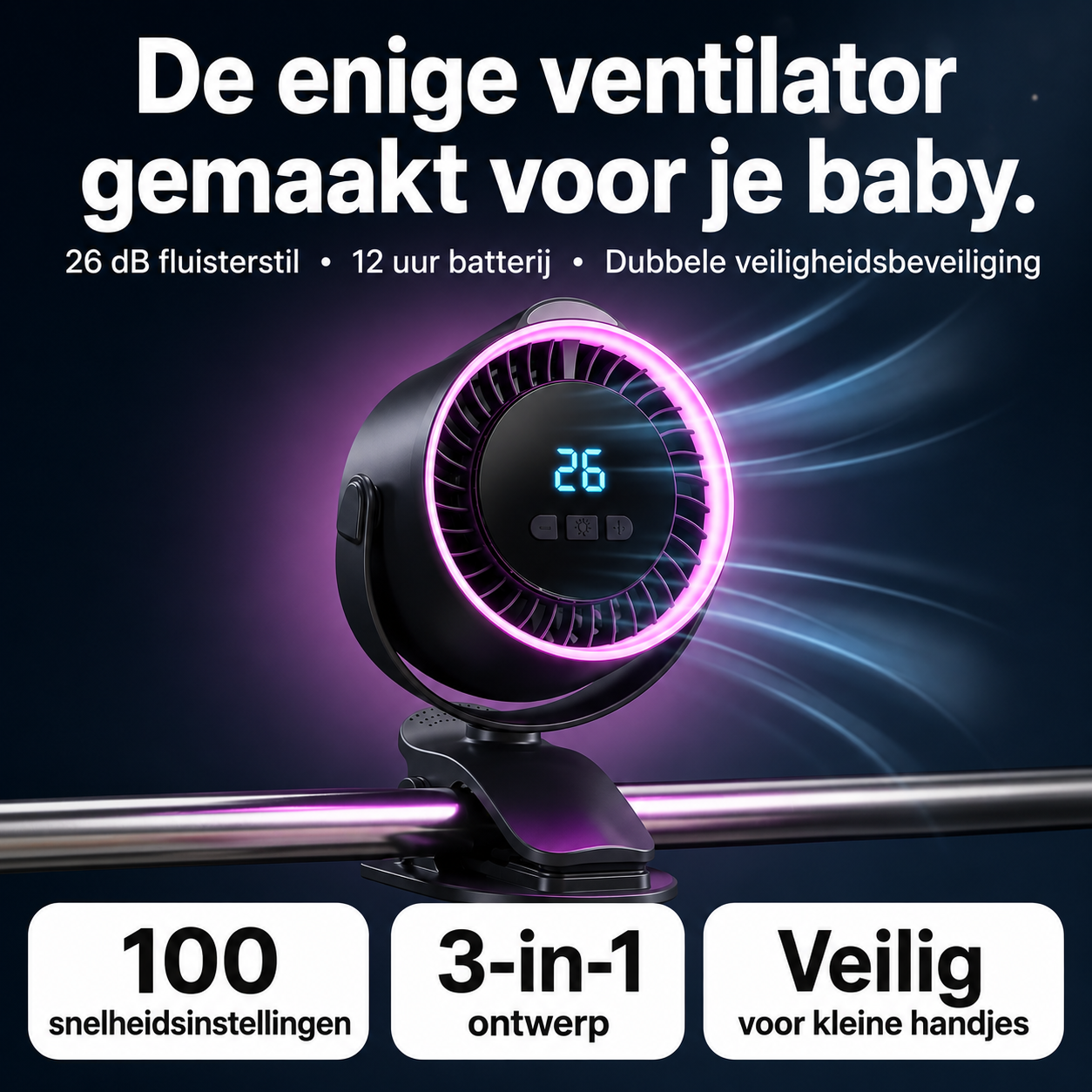 CoolClip | Veilige Babyventilator Voor Onderweg
