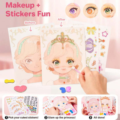 RoyalGlam | Creatief Sticker- & Make-Up Boek voor Kleine Kunstenaars