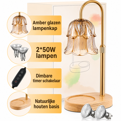 CandleGlow | Metalen Kaarsenwarmerlamp Met Timer