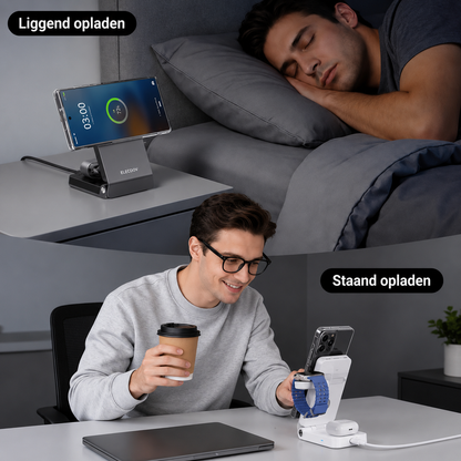 MagDock Elite | Drie Apparaten Opladen Met Eén Compact Station