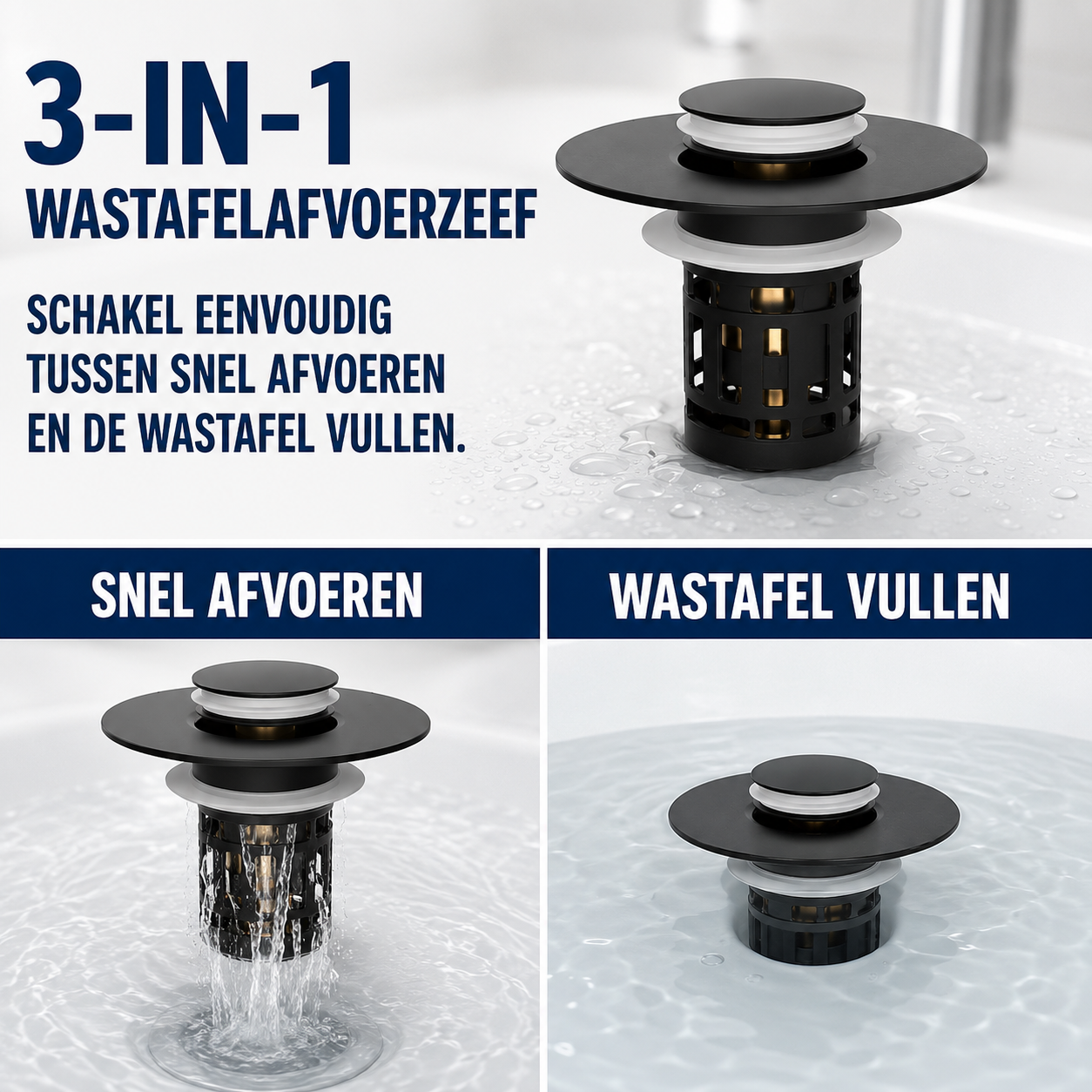 SinkGuard | Slimme Pop-up Afvoerstop Voor Een Schone Wastafel