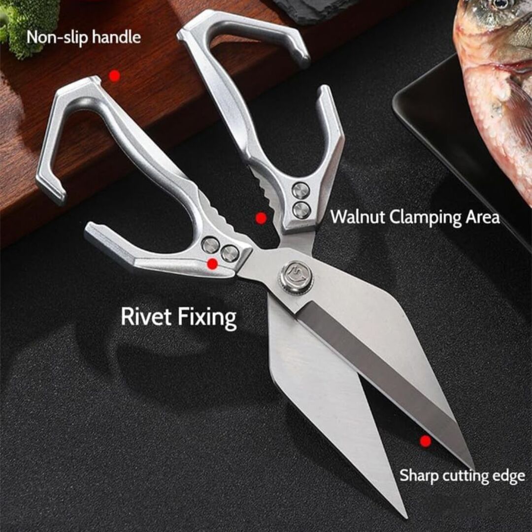 KitchenForce | Krachtige Schaar voor Vlees, Kruiden & Meer