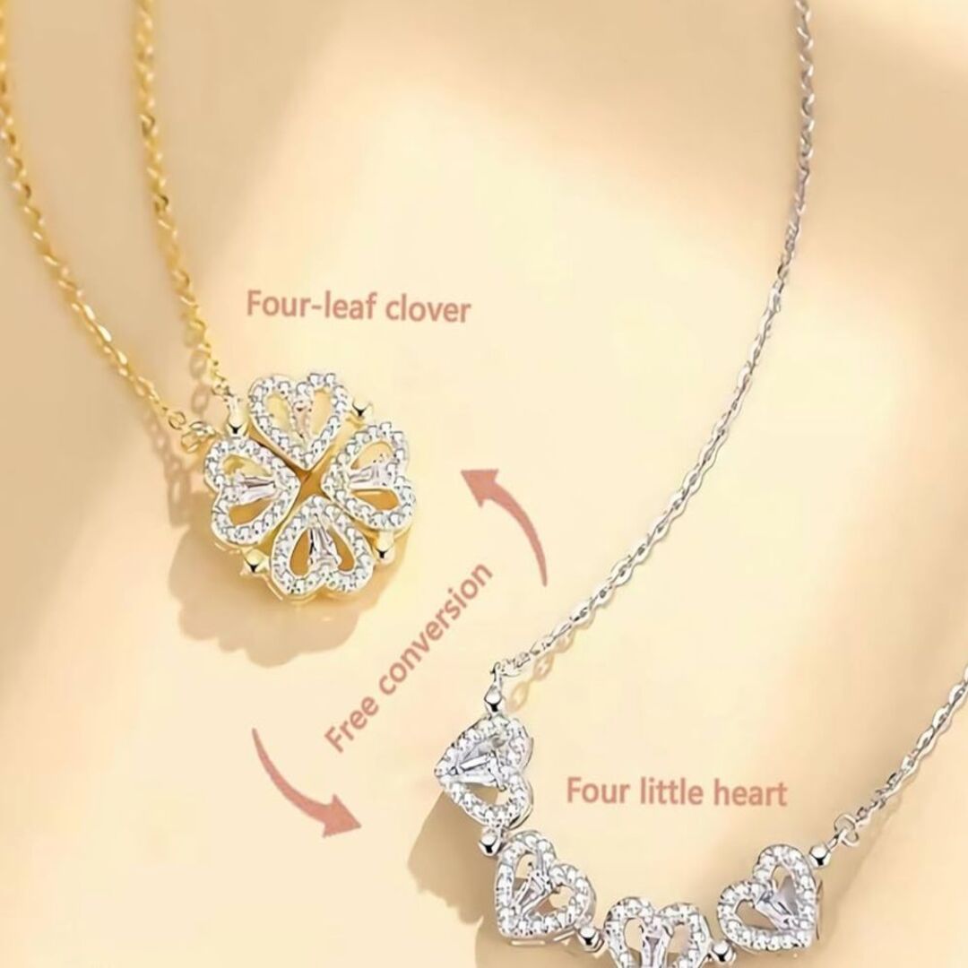 SparkLuxe | Verstelbare Ketting met Klaver- en Hartdesign