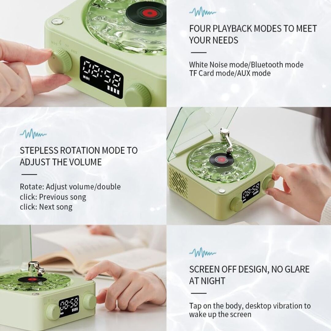 MelodyLight | Retro Vinyl Speaker en Lamp met Omgevingsverlichting