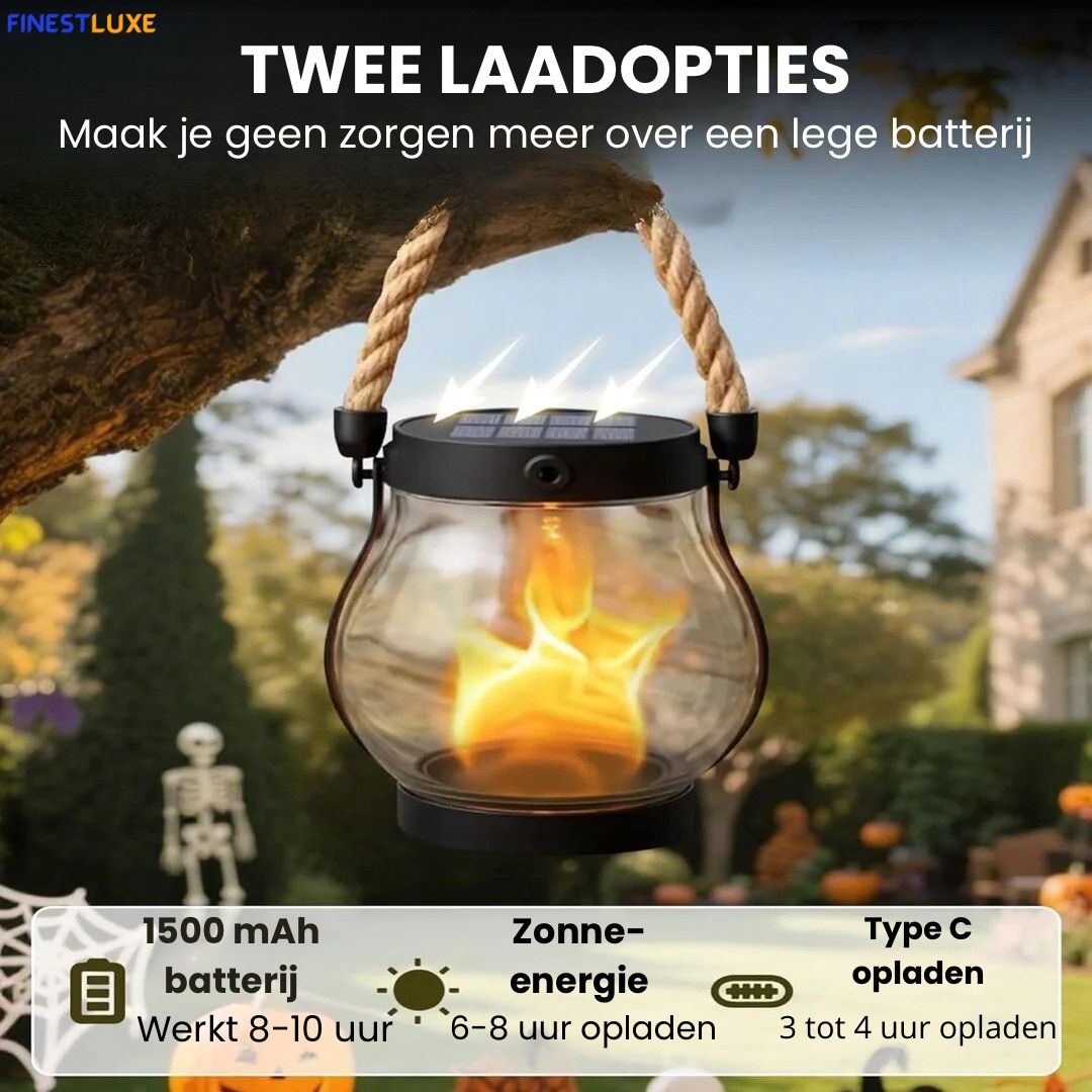 FireLume | Sfeervolle Solar Lamp met Vlameffect