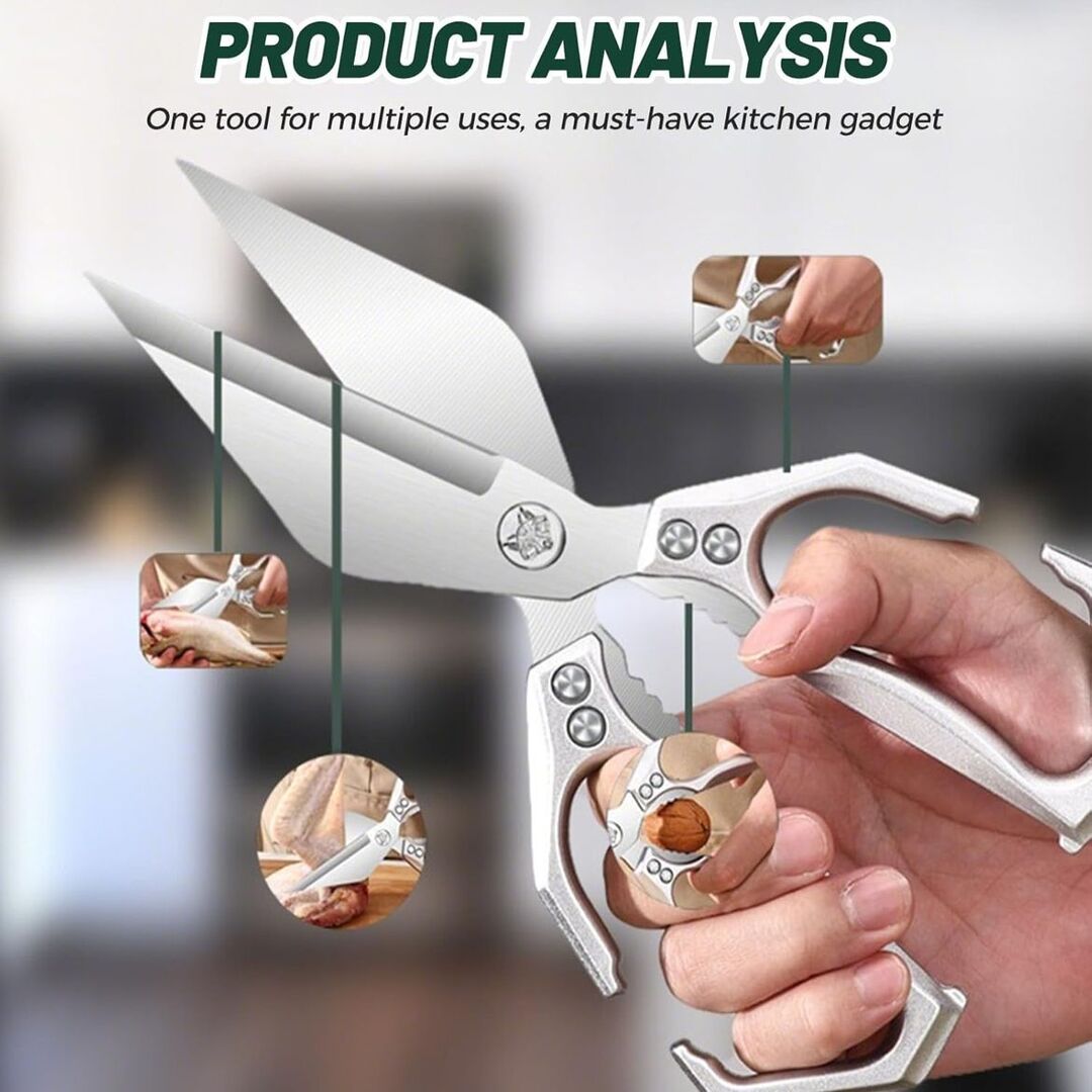 KitchenForce | Krachtige Schaar voor Vlees, Kruiden & Meer