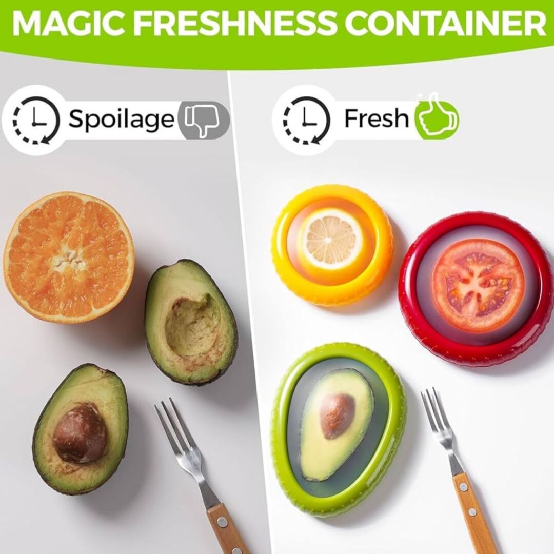 PureSeal | Herbruikbare Siliconeschalen voor Langer Verse Groenten en Fruit