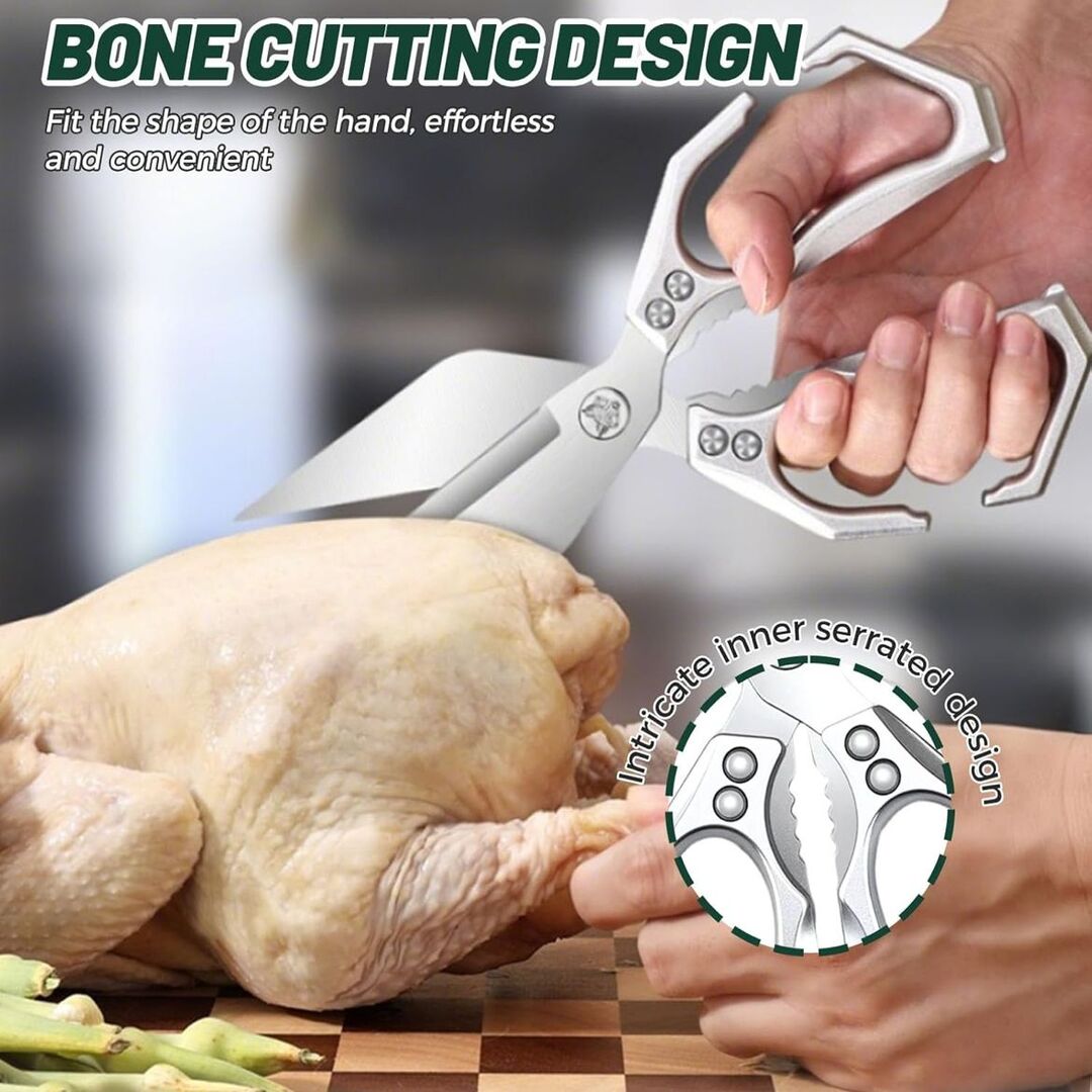 KitchenForce | Krachtige Schaar voor Vlees, Kruiden & Meer