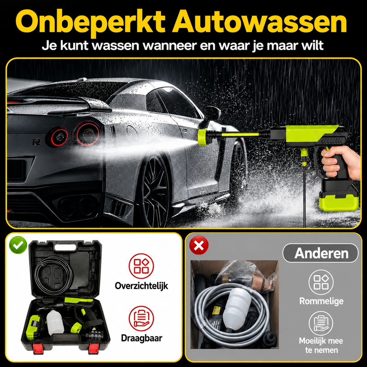 HydroJet Flex | Grondig Schoon, Waar Je Ook Bent