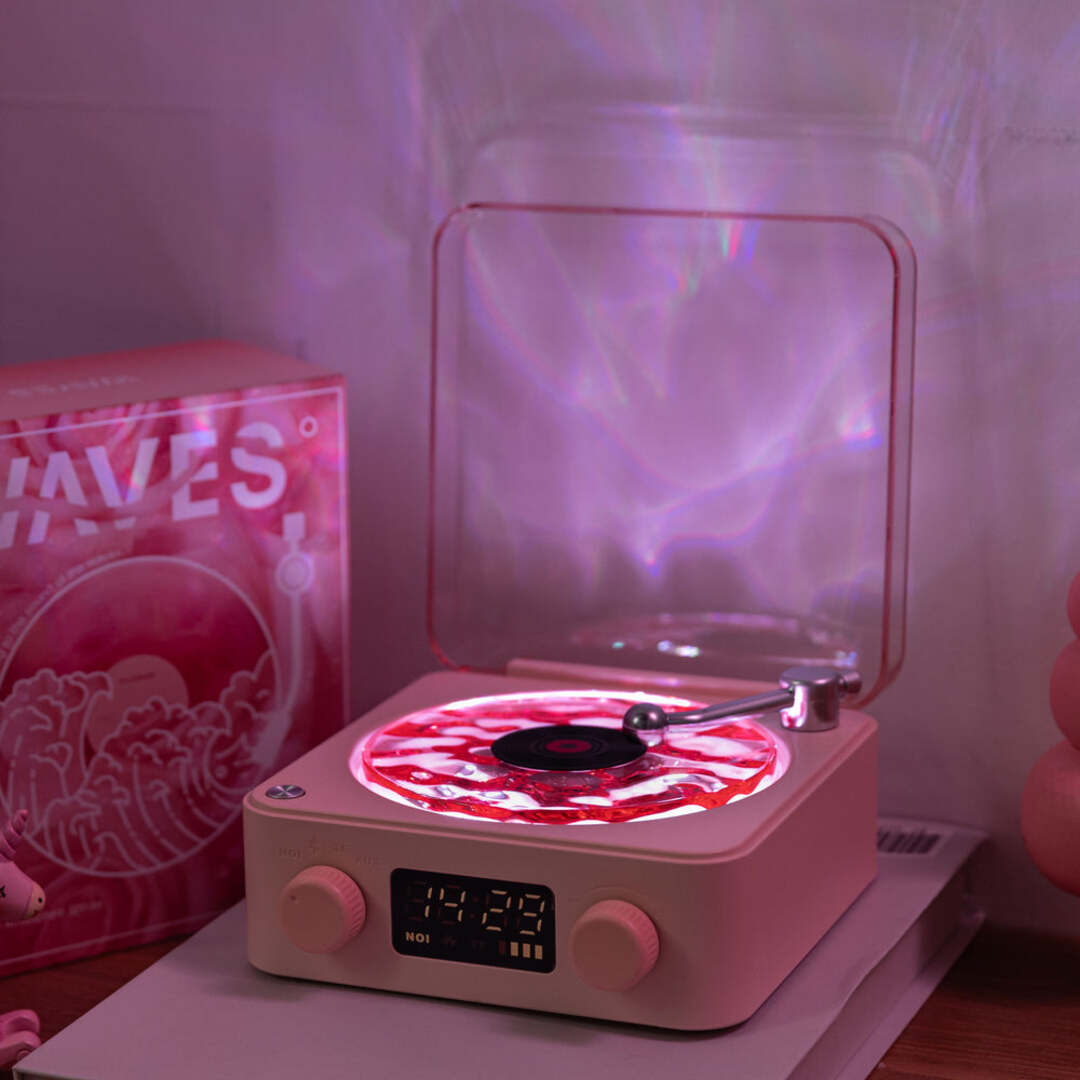 MelodyLight | Retro Vinyl Speaker en Lamp met Omgevingsverlichting