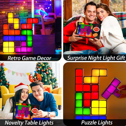 RetroStack | Nostalgische LED-Decoratielamp met Kleurblokken