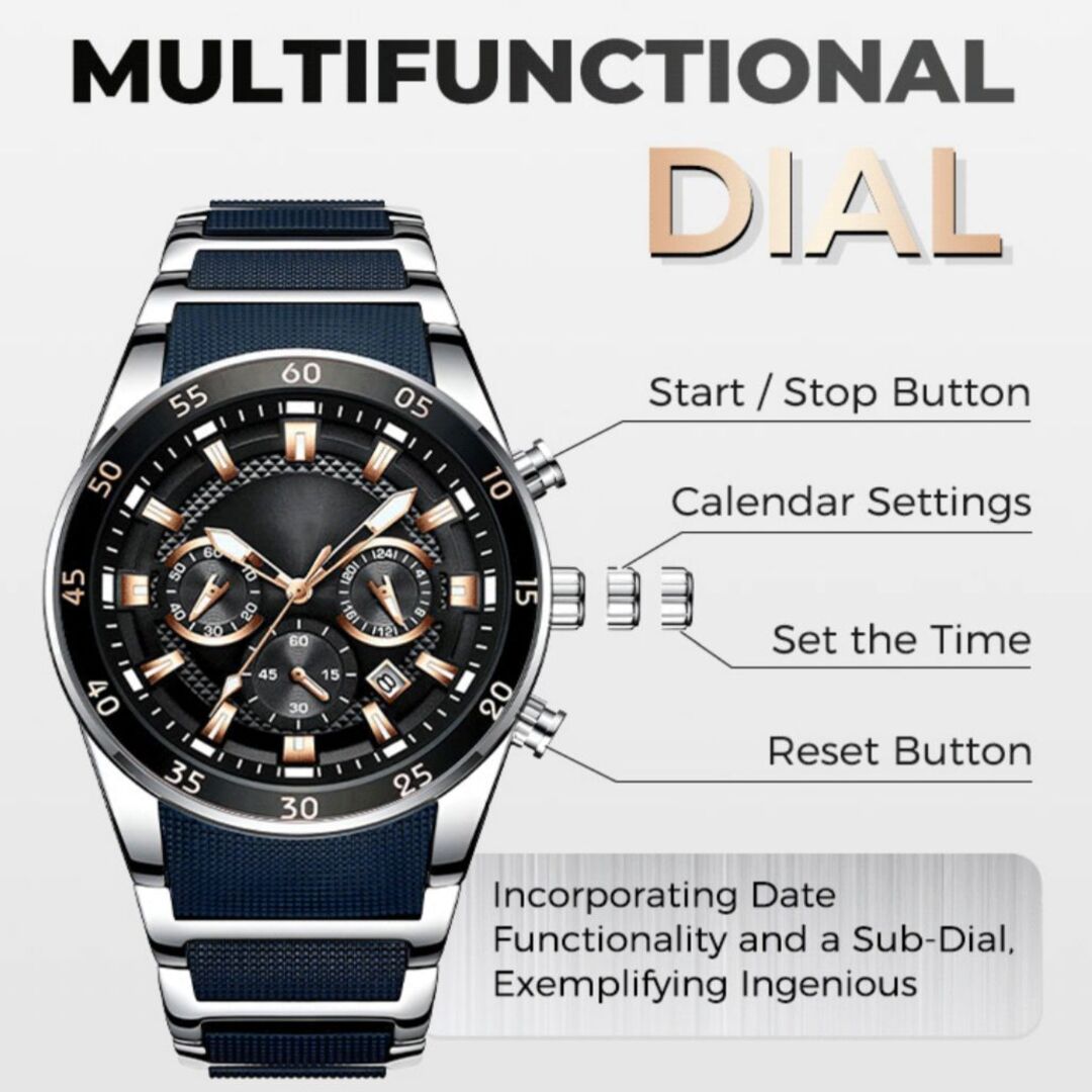 AstraTime | Waterdicht Multifunctioneel Herenhorloge met Quartz-precisie