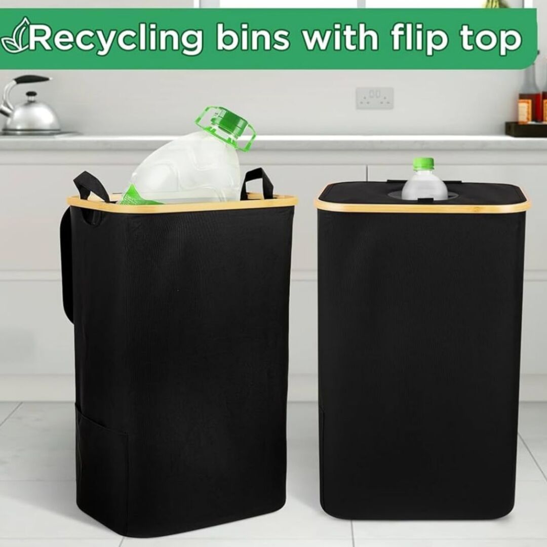 EcoBin | Ruimtebesparende Recyclemand met Afneembare Zak