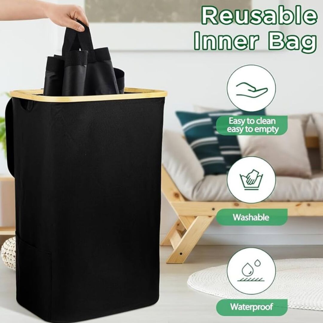 EcoBin | Ruimtebesparende Recyclemand met Afneembare Zak