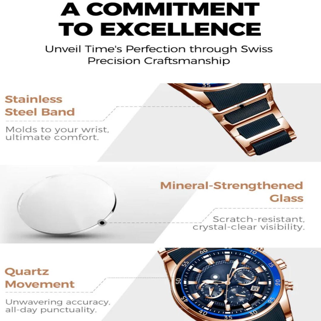 AstraTime | Waterdicht Multifunctioneel Herenhorloge met Quartz-precisie