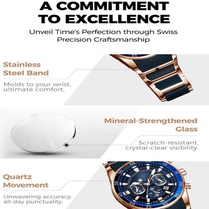 AstraTime | Waterdicht Multifunctioneel Herenhorloge met Quartz-precisie