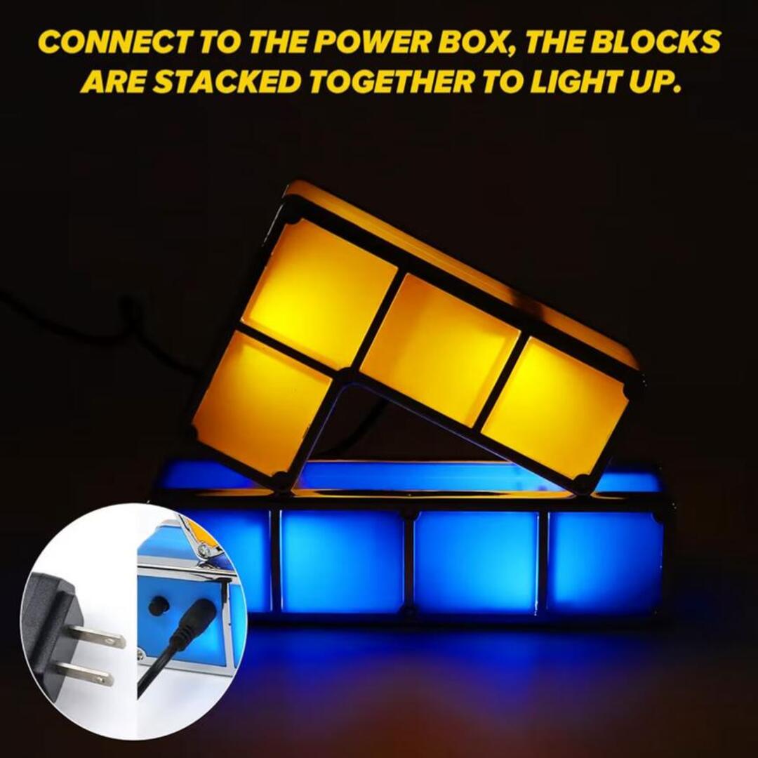 RetroStack | Nostalgische LED-Decoratielamp met Kleurblokken