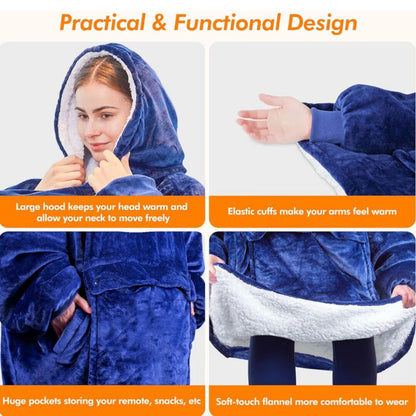 SnugWear | One-Size Warme Dekentrui met Fluweelzachte Binnenlaag