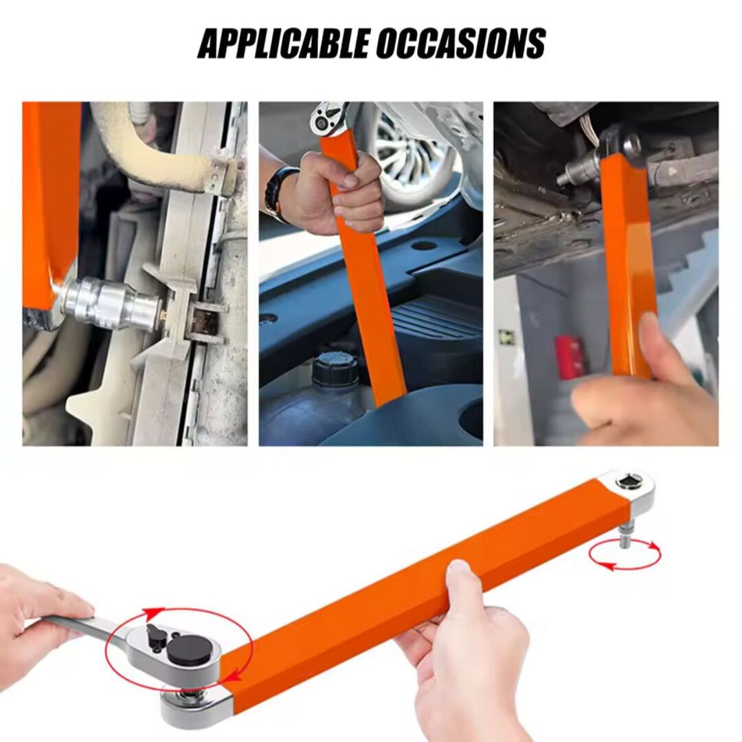 QuickFix | Dubbel Hoofd Reparatiesleutel voor Smalle Ruimtes