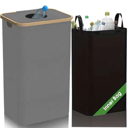 EcoBin | Ruimtebesparende Recyclemand met Afneembare Zak