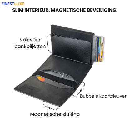 CardSlide | Compacte RFID Wallet met Ruimte voor Kaarten & Contant Geld