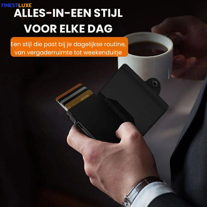 CardSlide | Compacte RFID Wallet met Ruimte voor Kaarten & Contant Geld