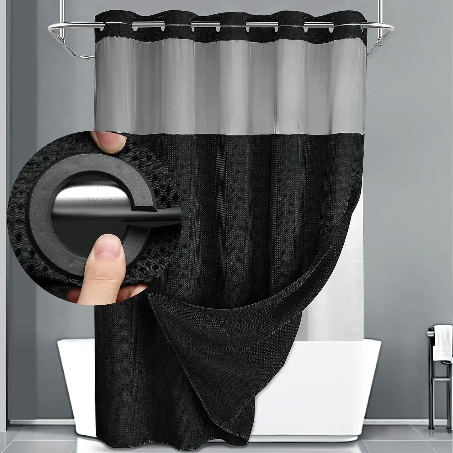 Showercurtain | Snel Ophangen Zonder Losse Haken