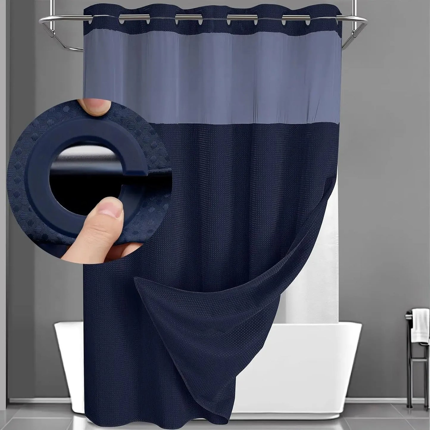 Showercurtain | Snel Ophangen Zonder Losse Haken