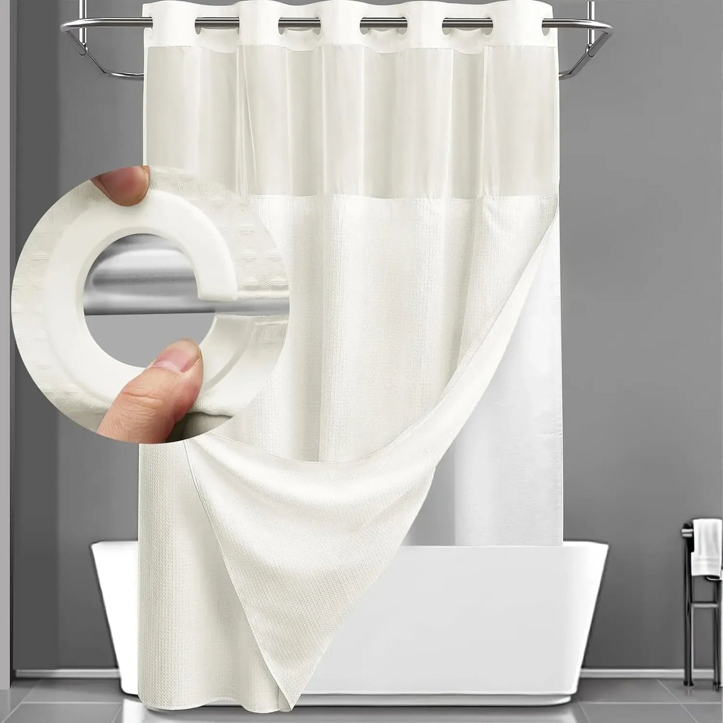 Showercurtain | Snel Ophangen Zonder Losse Haken
