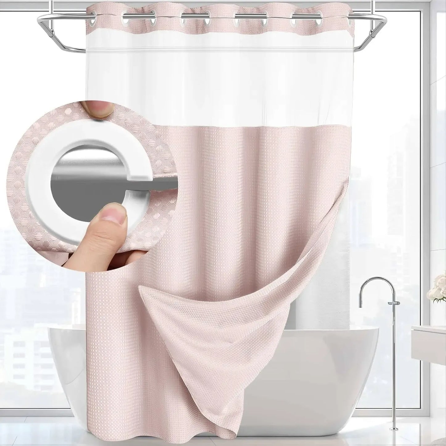Showercurtain | Snel Ophangen Zonder Losse Haken