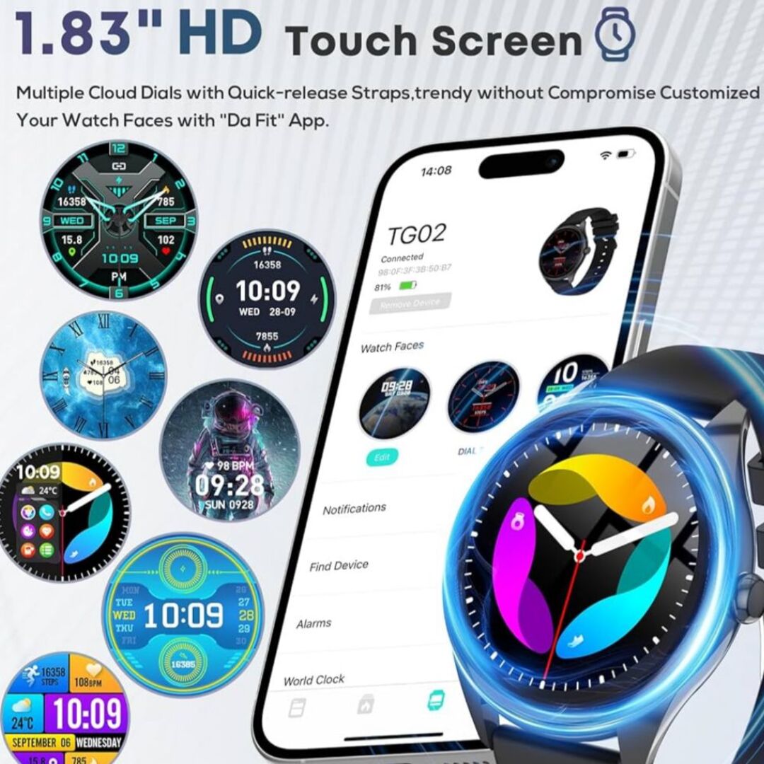 PulseSync | Luxe 2-in-1 Smartwatch met Bluetooth Oordopjes & Gezondheidsfuncties