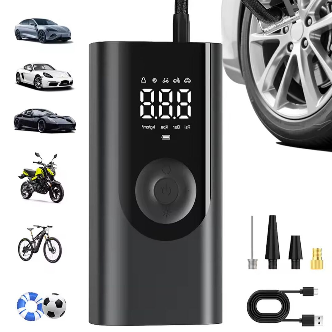 AirBoost | Draagbare Mini-Compressor voor Auto, Fiets & Sport