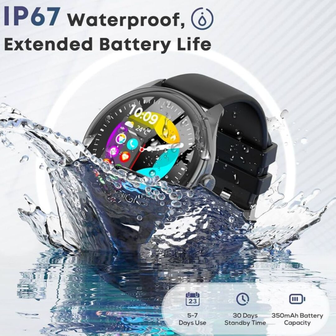 PulseSync | Luxe 2-in-1 Smartwatch met Bluetooth Oordopjes & Gezondheidsfuncties