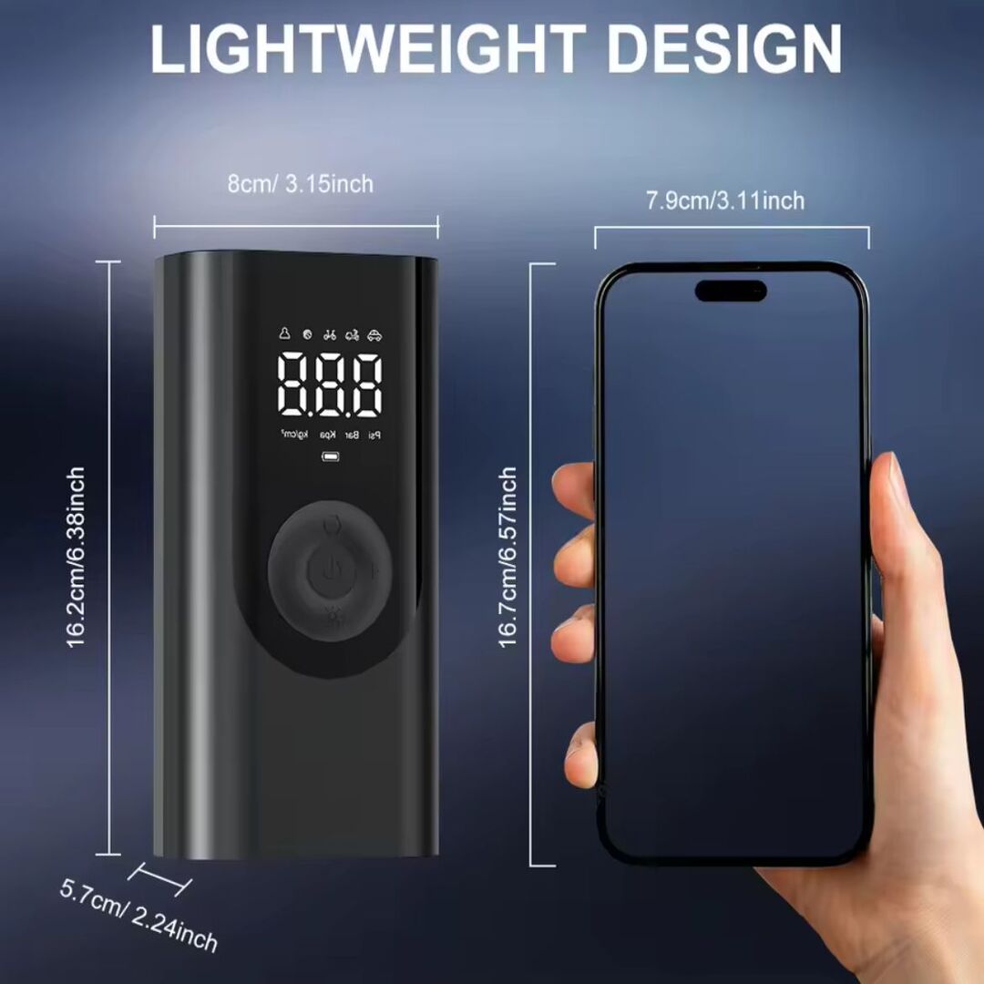 AirBoost | Draagbare Mini-Compressor voor Auto, Fiets & Sport