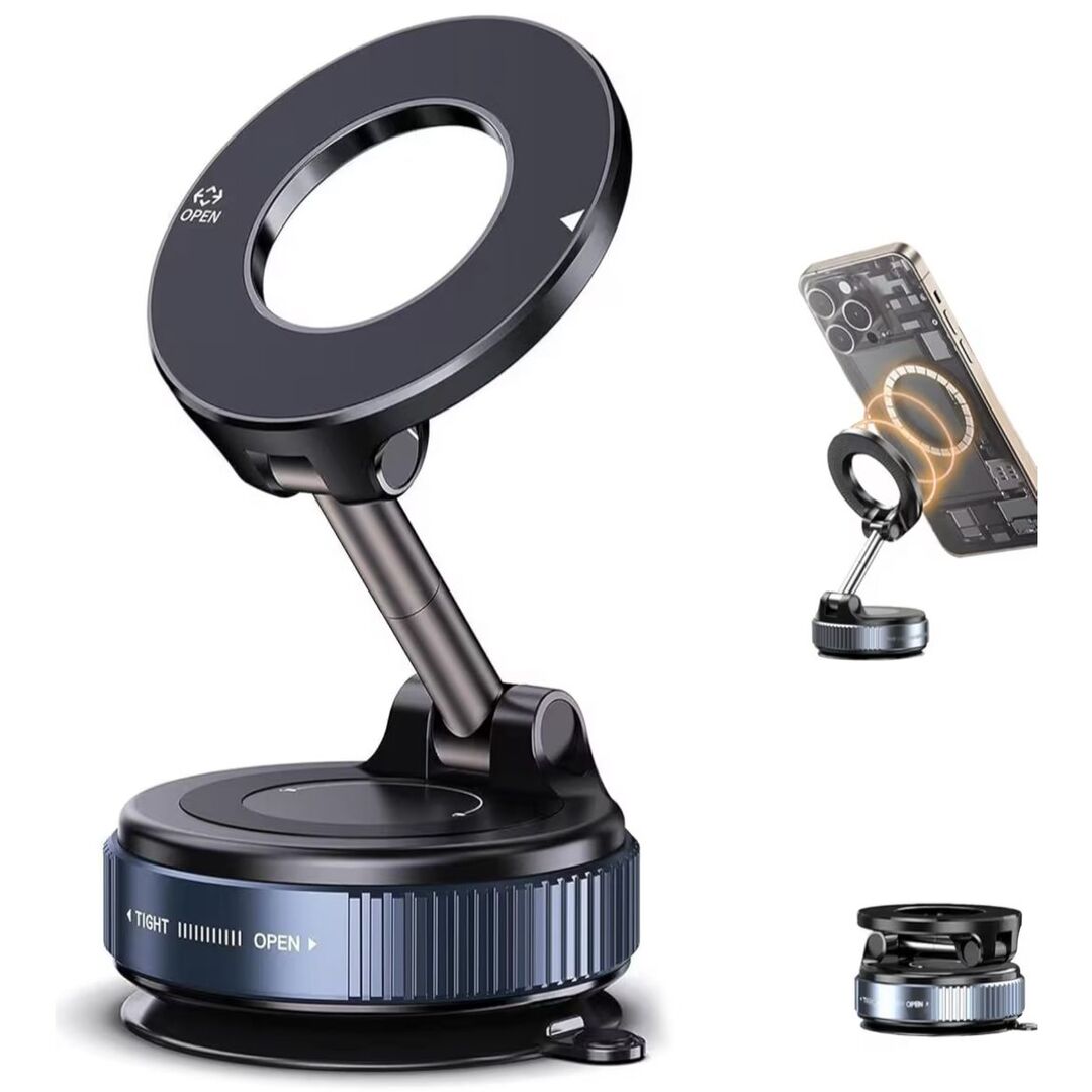 QuickMount | Ultieme Telefoonhouder voor Auto en Meer met MagSafe en Vacuüm Grip