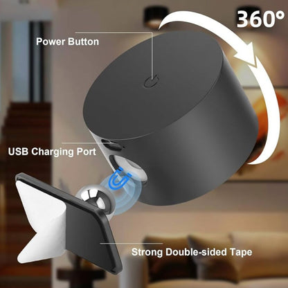 LumiWall | Minimalistische Wandlamp met 360° Rotatie & Draadloze Verlichting