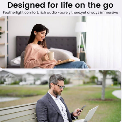 WavePods | Draadloze Oordopjes met AI-Brusreductie & 72 Uur Batterijduur