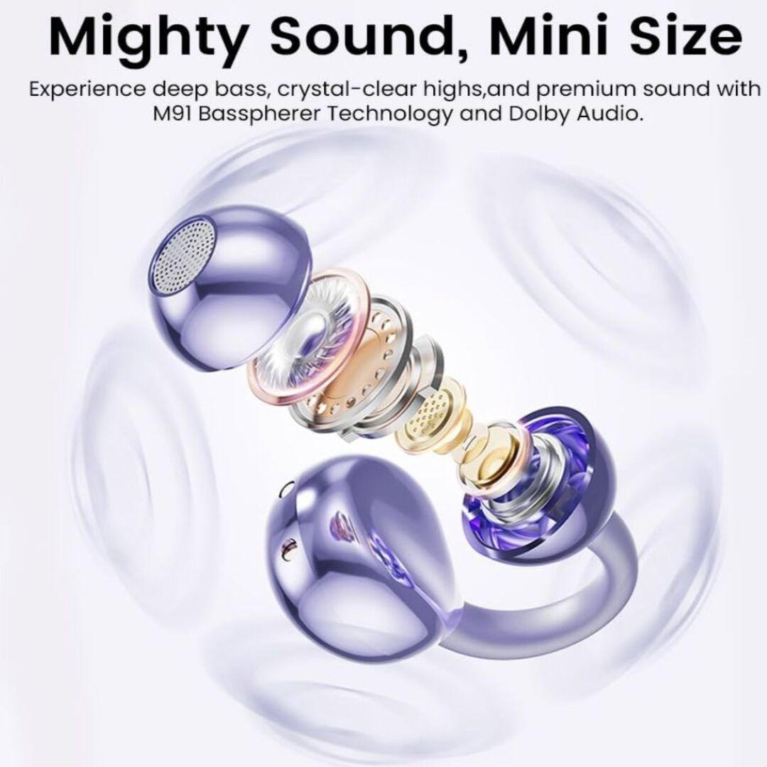 WavePods | Draadloze Oordopjes met AI-Brusreductie & 72 Uur Batterijduur