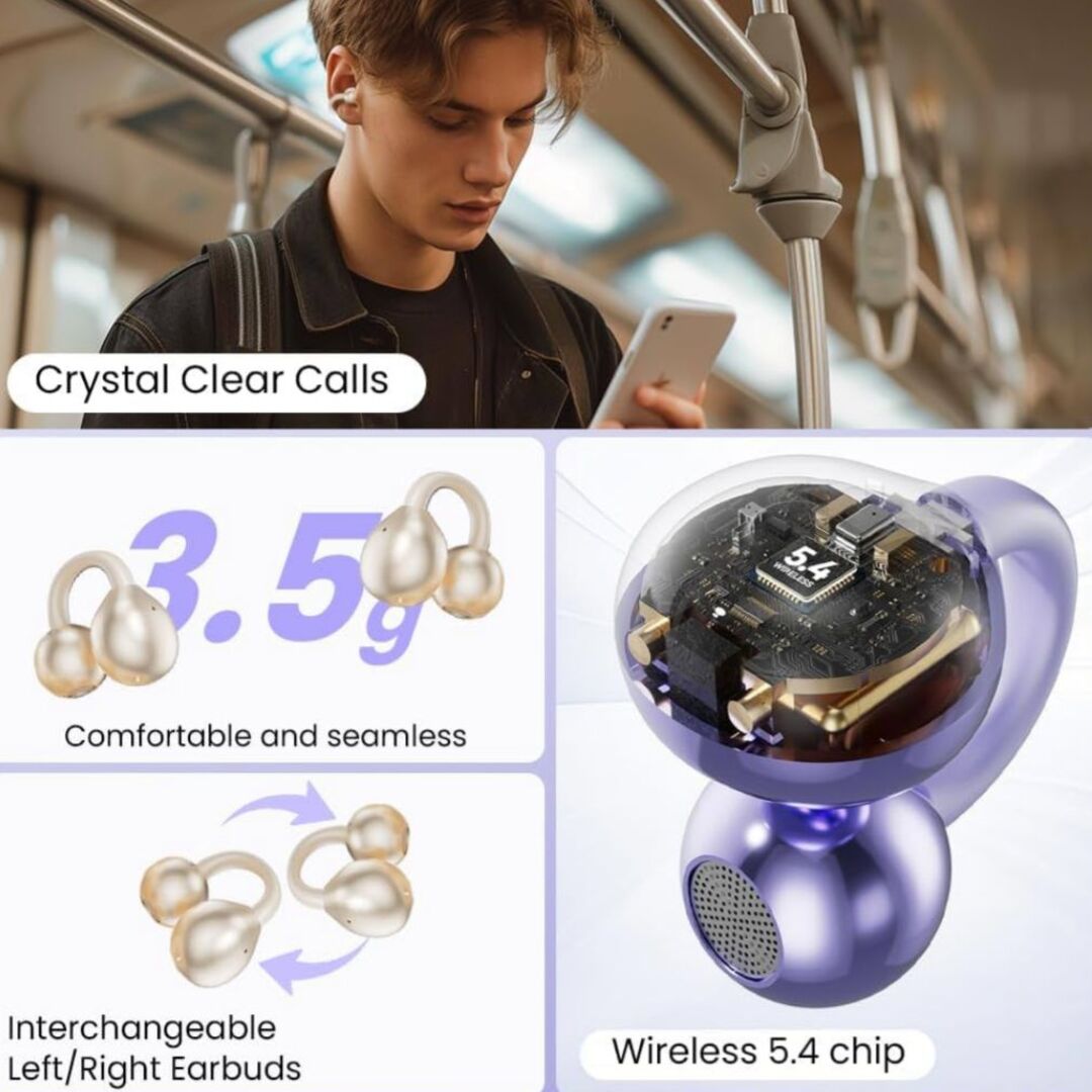 WavePods | Draadloze Oordopjes met AI-Brusreductie & 72 Uur Batterijduur