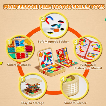 EduBlocks | 3-in-1 Magnetische Puzzel en Bouwset voor Slimme Ontwikkeling